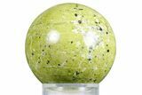 Polished Lizardite With Hematite Sphere #350138-1